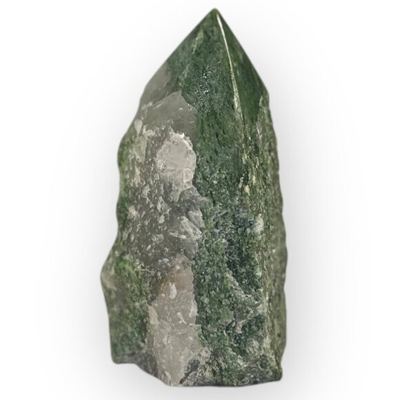 Jade Gemstone Rough Base Polished Generator Point Green Crystal Home Decor (X) - Picture 2 of 15
